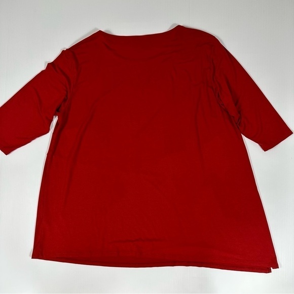 Eileen Fisher Top Sz 2X Asymmetrical Jersey Asymmetric - Picture 13 of 13